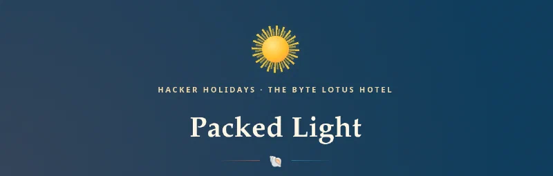 Packed Light room header on TryHackMe