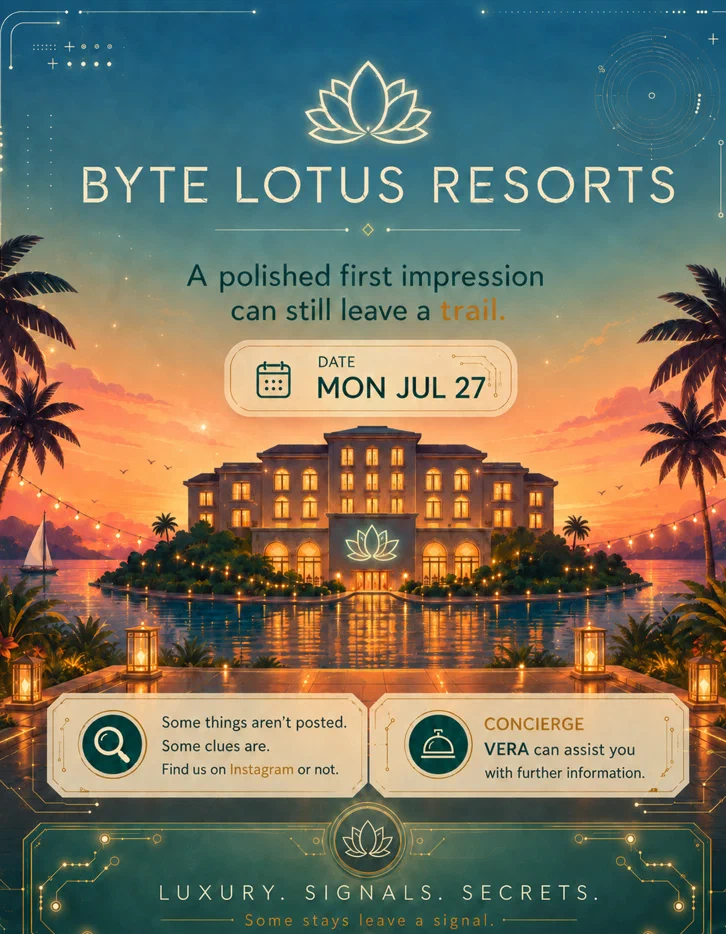 Byte Lotus Resorts brochure supplied by the room