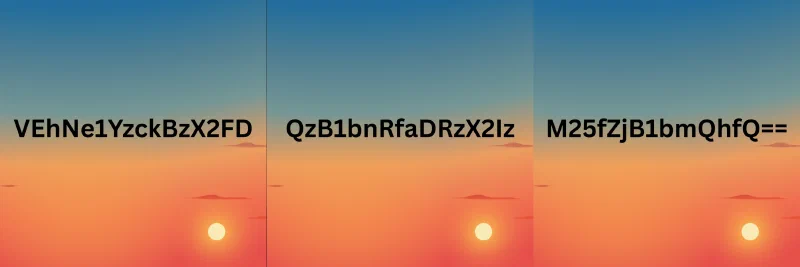 The three Base64 fragments combined in order