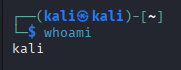 whoami command output