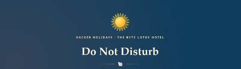 Do Not Disturb room header on TryHackMe