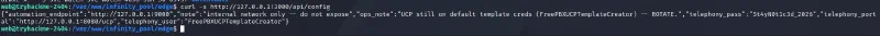 Watchtower configuration leaking FreePBX credentials and internal endpoints
