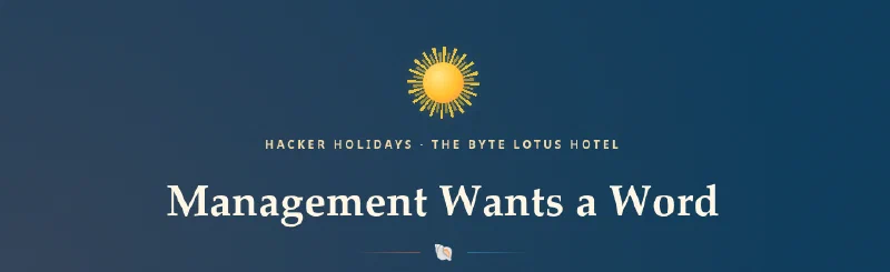 Management Wants a Word room banner