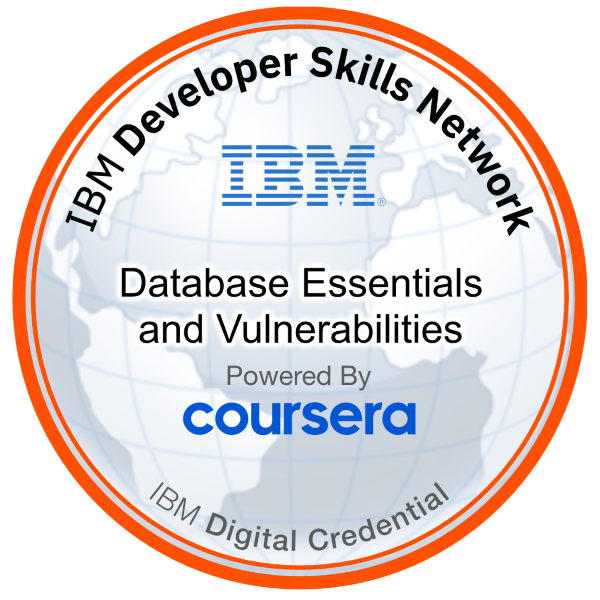 Database Essentials and Vulnerabilities badge