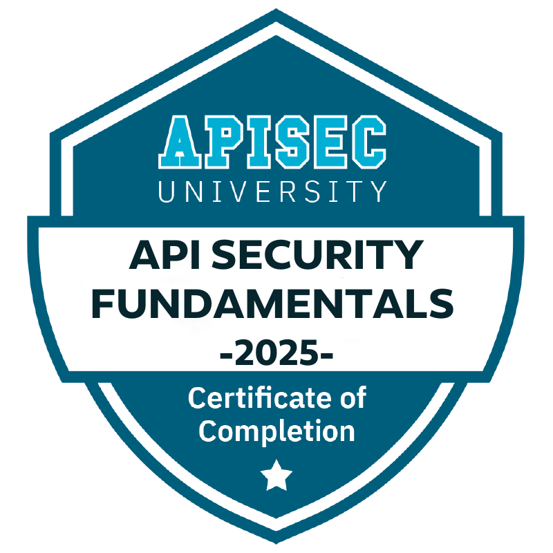 API Security Fundamentals '25 (2 hours) badge